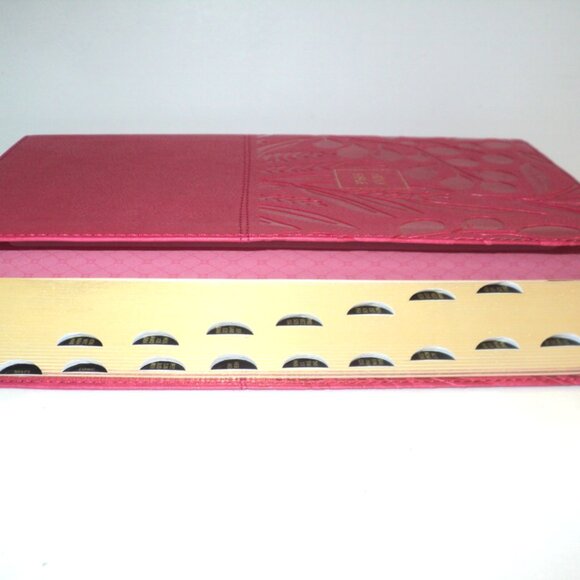 The Holy Bible: New King James Version Personal Size Large Print Reference Pink - Picture 7 of 7